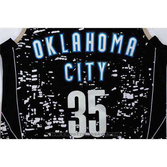 Maglia Luci Della Citta Oklahoma City Thunder Kevin Durant #35 Nero